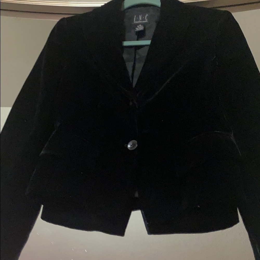 INC VELVET BLAZER